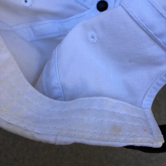 VTG 90s LAKE SHASTINA Golf Resort Hat Men's Baseball Cap White 100% Cotton - Picture 2 of 7